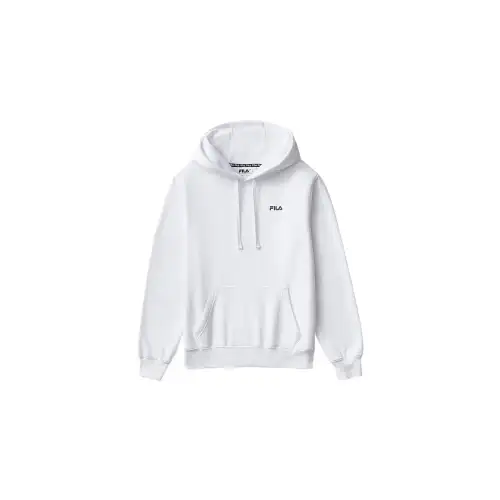 FILA Sweatshirts Unisex White Hooded Moderate Regular