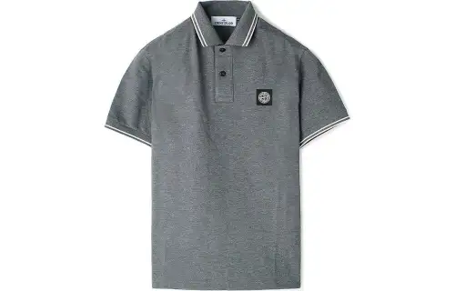 STONE ISLAND Polo Shirt Men's Gray