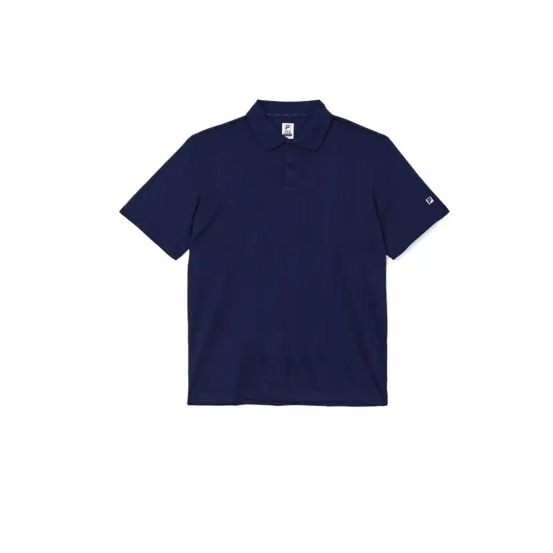 FILA Polo Shirts Men's Blue Polo Collar Moderate Straight Fit