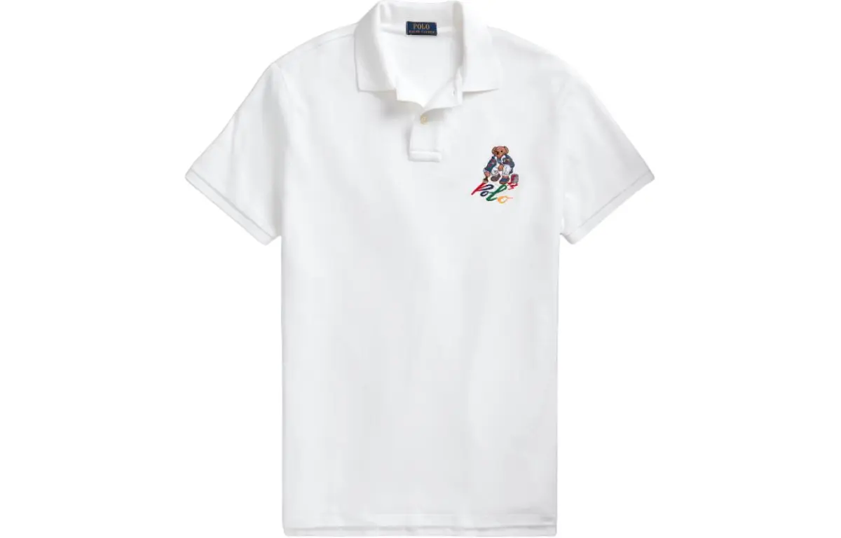 Polo Ralph Lauren Polo Bear Polo Shirt Custom Slim Fit Men's White