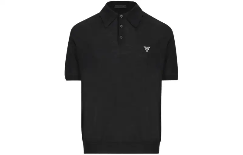 Prada Triangle Logo Short-Sleeved Polo Shirt