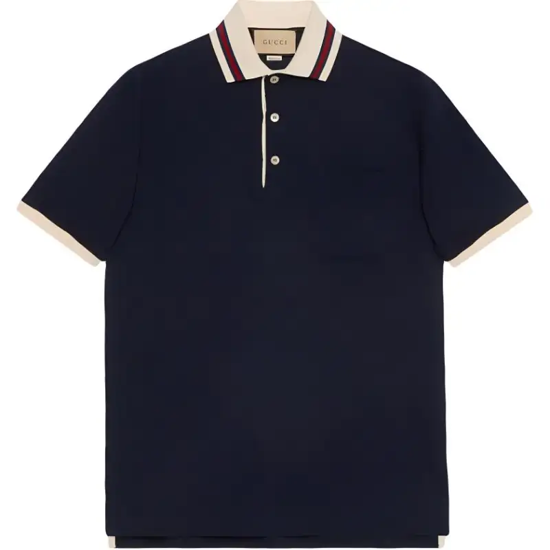 GUCCI Cotton Polo Shirt With Gg Embroidery