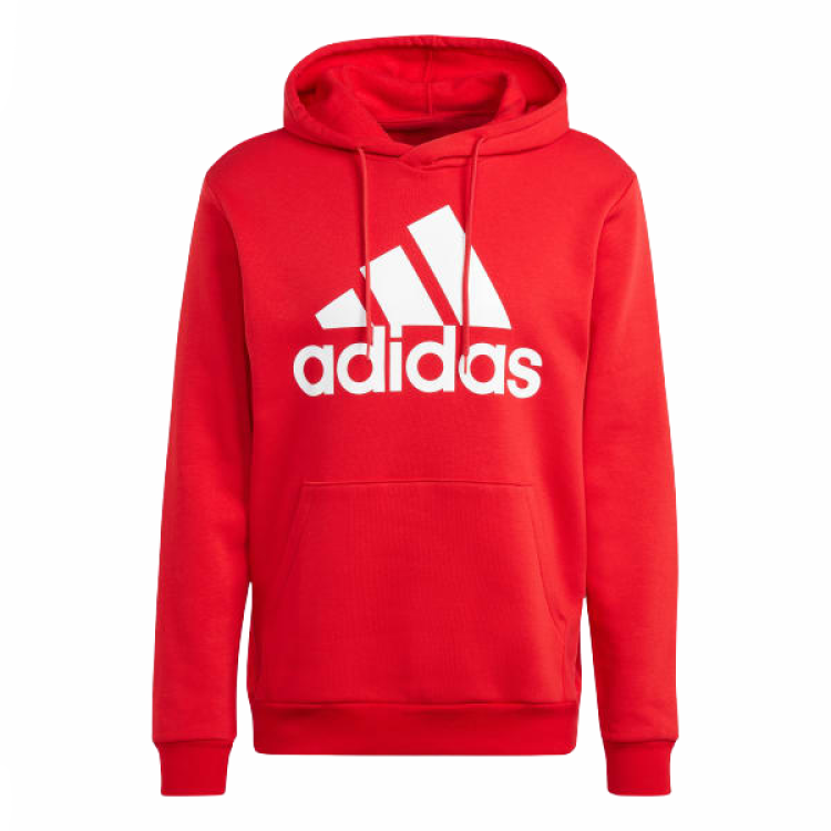 Adidas Essential ESSENTIALS FLEECE BIG LOGO HOODIE Sweatshirt Men's Red