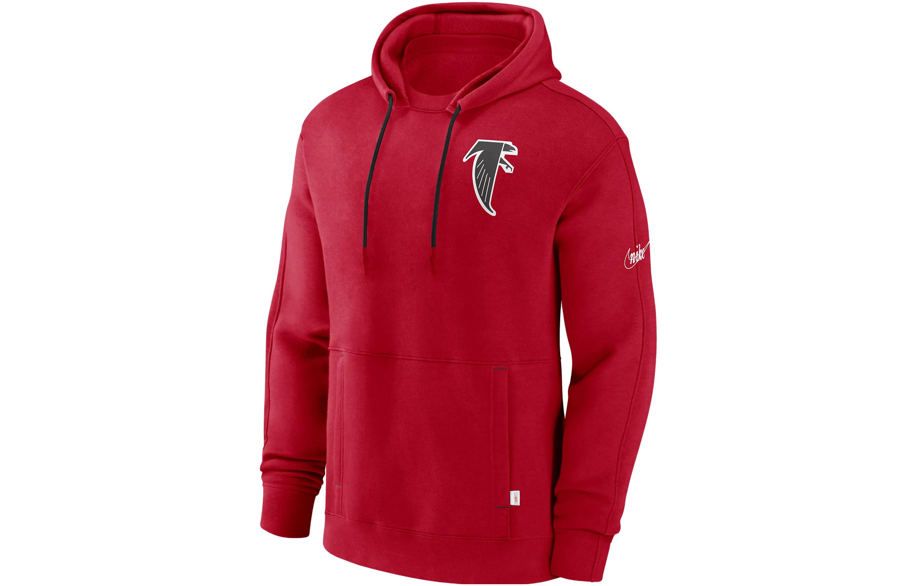 Nike X NFL joint model Atlanta Falcons Layered Logo Statement Atlanta Falcons alphanumeric print long-sleeved hooded sweatshirt men's red