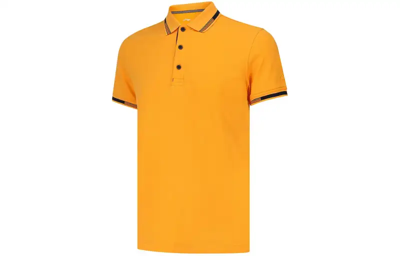 Li Ning Polo Shirt Men's Da Orange Yellow