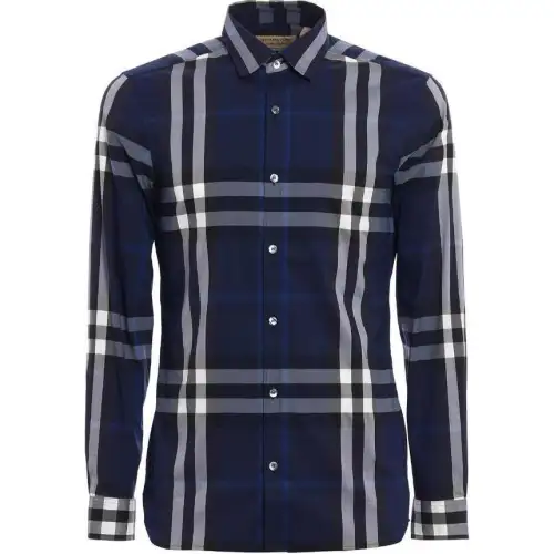 Burberry Shirt Men's Blue White