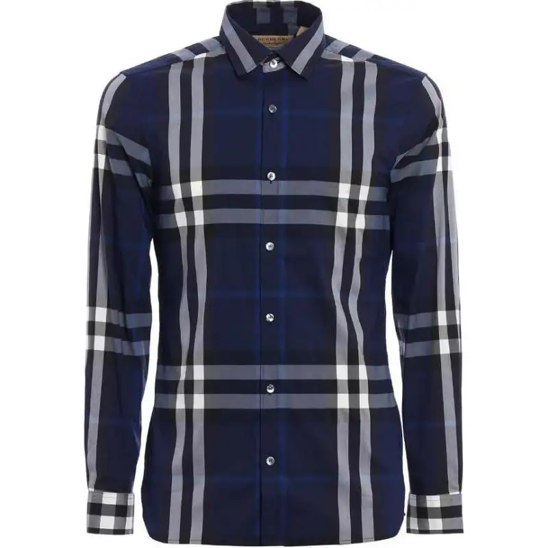 Burberry Shirt Men's Blue White