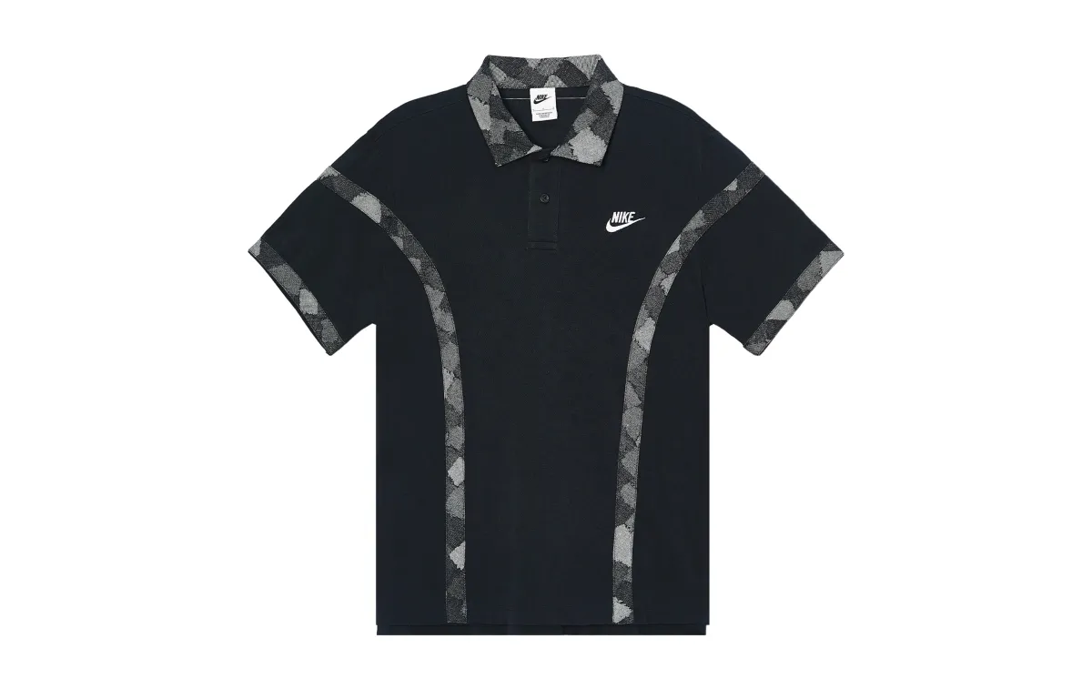 Nike Sportswear Polo Shirt Men's Black Gray