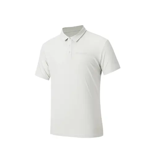 Anta Variety Training Collection Polo Shirt Men's Light Sand Gray