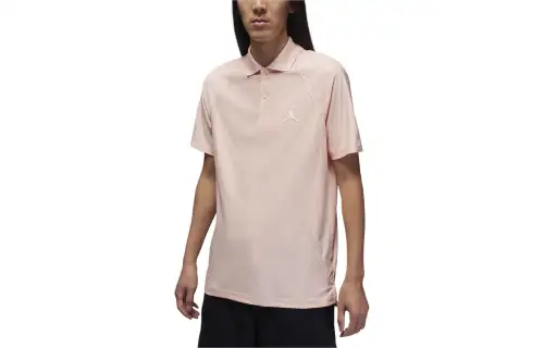 Jordan Polo Shirts Men's Pink Polo Collar Moderate Straight Fit