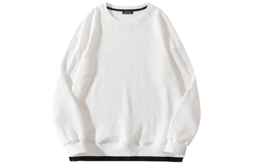 JEANSWEST Sweatshirts Unisex Crew Neck Thickened Mock Two Piece