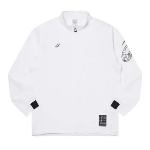 ASICS Jackets Men's White Stand Collar Moderate Other