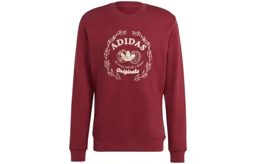 Adidas Originals Sweatshirts Men's Red Crew Neck Moderate Regular