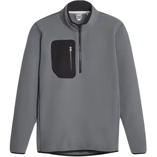 PUMA Men's Golf Quarter Zip Fleece Sweatshirt Men's Gray