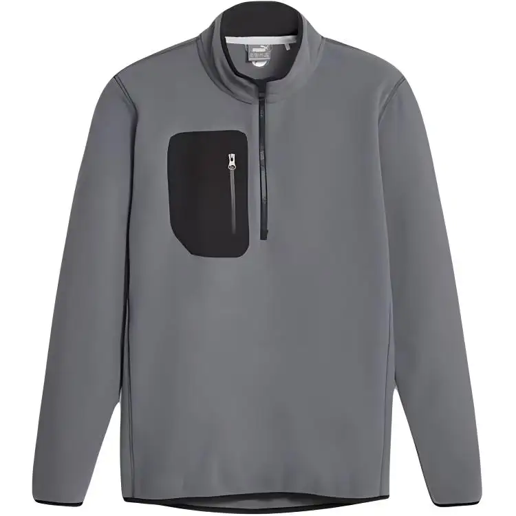 PUMA Men's Golf Quarter Zip Fleece Sweatshirt Men's Gray