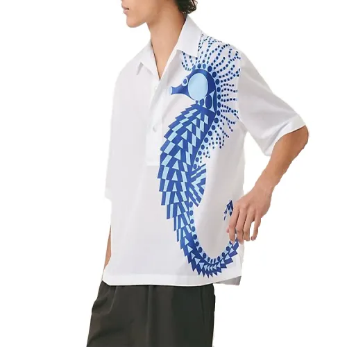HERMES Shirts Men's White Moderate