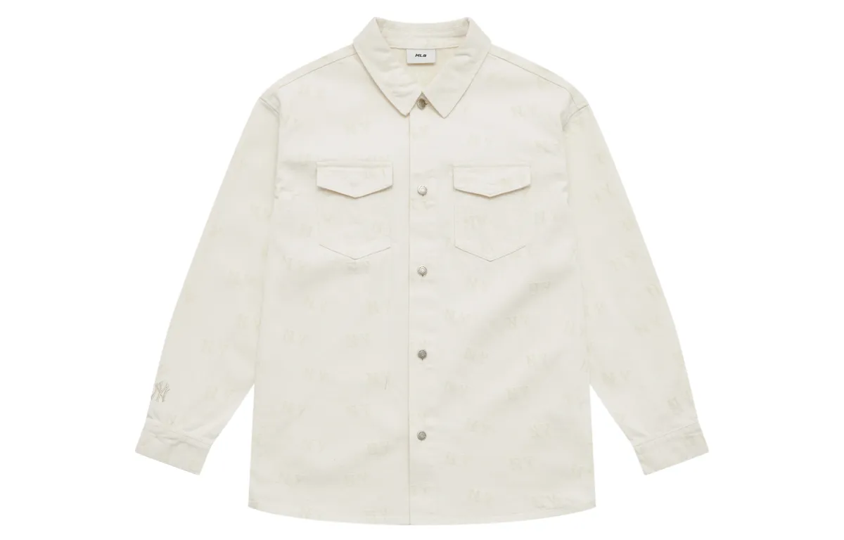 MLB MONOGRAM SS25 Long Sleeved Shirt Unisex Deep Ivory