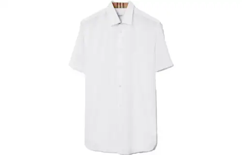 Burberry logo-embroidered cotton shirt
