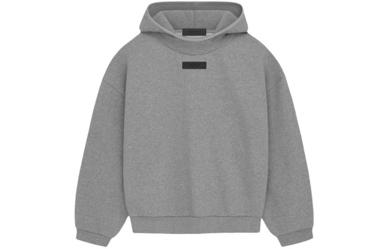 Мужское худи Fear Fear of God Essentials SS24 Hoodie /Dark Heather Oatmeal (серый)