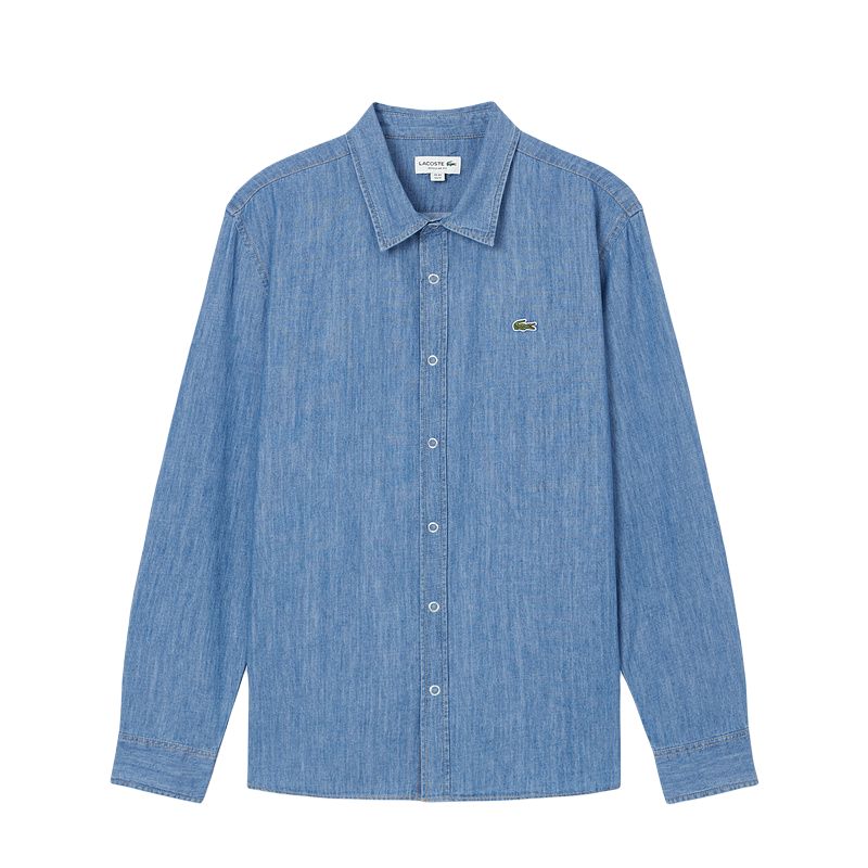 Мужская рубашка LACOSTE Denim Shirt (голубая)