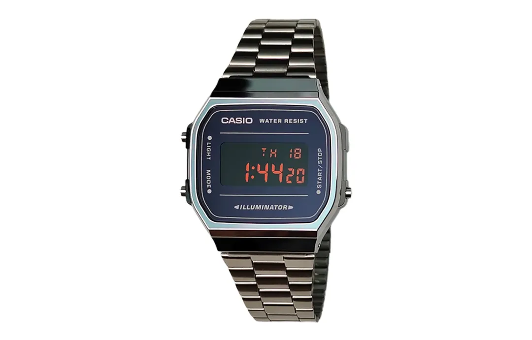 CASIO Custom Collection Quartz Movement Stainless Steel Strap Watch Men's Watches Black Dial