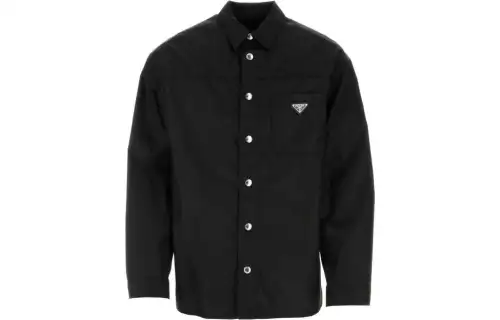 PRADA Shirts Men's Black Moderate Other