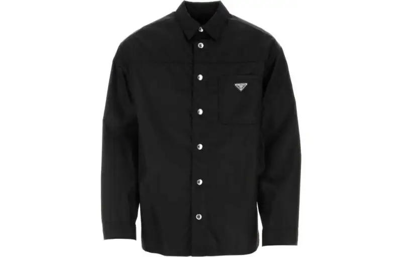 PRADA Shirts Men's Black Moderate Other