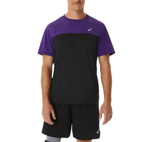 Asics SHORT SLEEVE TOP T Shirt Men's Purple Black