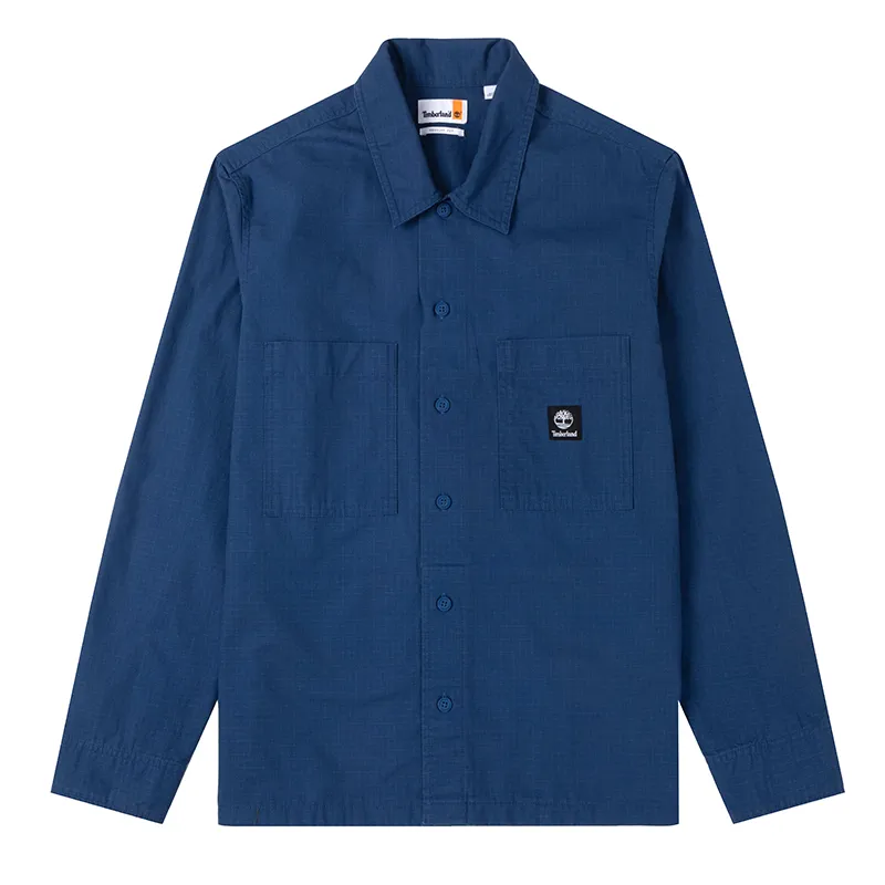 Timberland Shirts Men's Blue Lapel Moderate