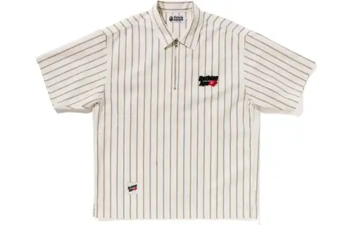 A BATHING APE Shirts Men's White Pointed Collar Moderate Other