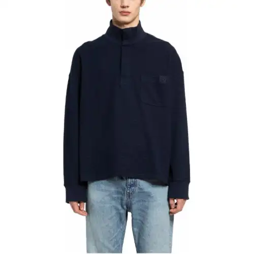 LOEWE Sweatshirts Men's Blue Turtleneck Moderate Regular