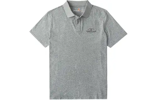 Timberland Polo Shirt Men's Medium Heather Gray