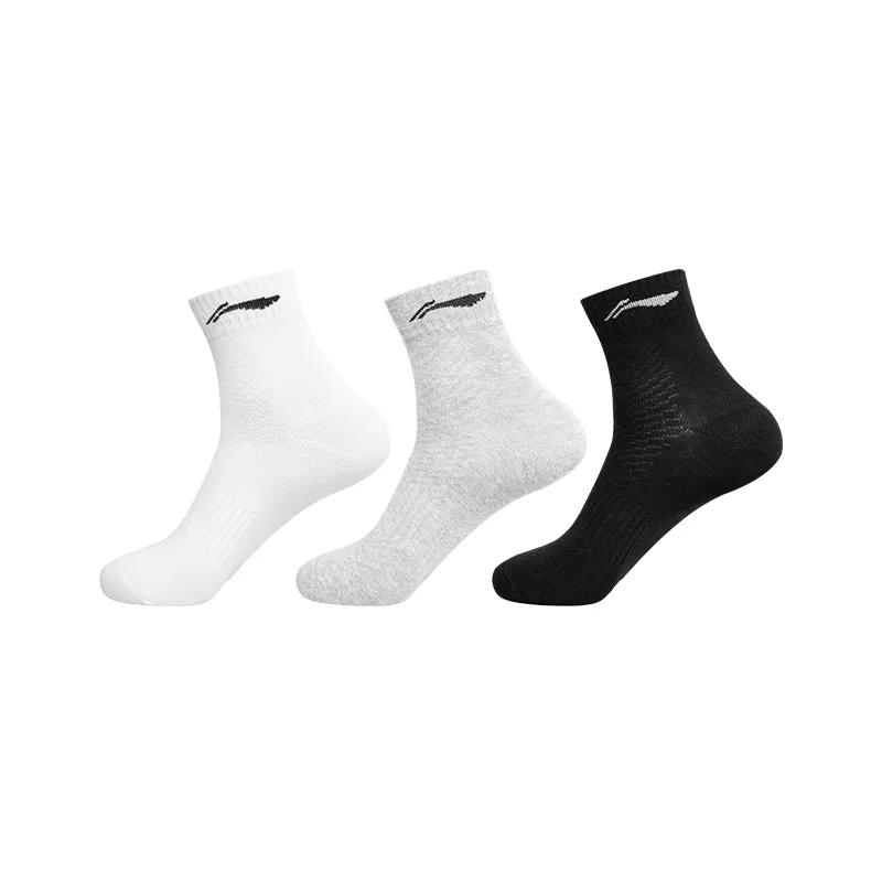 Li Ning Crew Socks Unisex 3 Pack