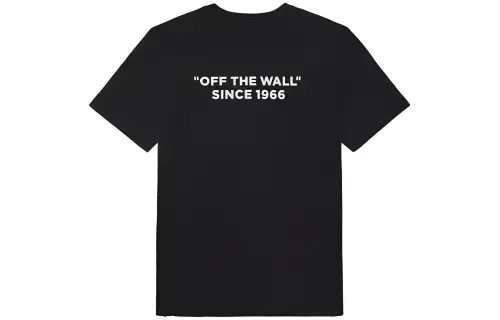 Vans T Shirts Unisex Black Crew Neck Moderate Straight Fit