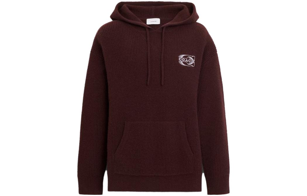 Мужское худи COACH Hoodie (красно-коричневое)