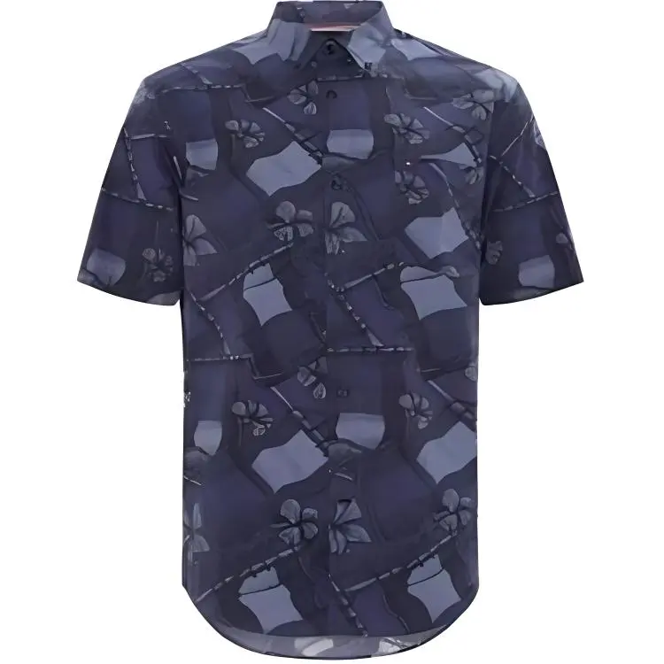Tommy Hilfiger Shirts Men's Navy Blue Pointed Collar Moderate Other