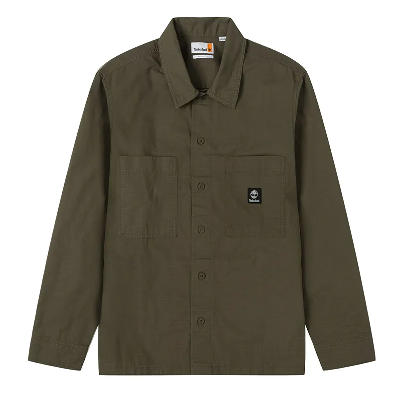 Timberland Shirts Men's Green Lapel Moderate