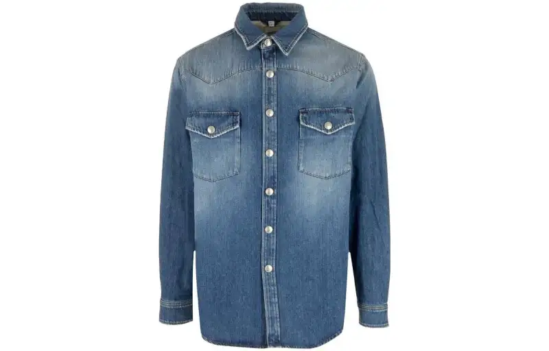 Burberry Long-Sleeved Buttoned Denim Shirt