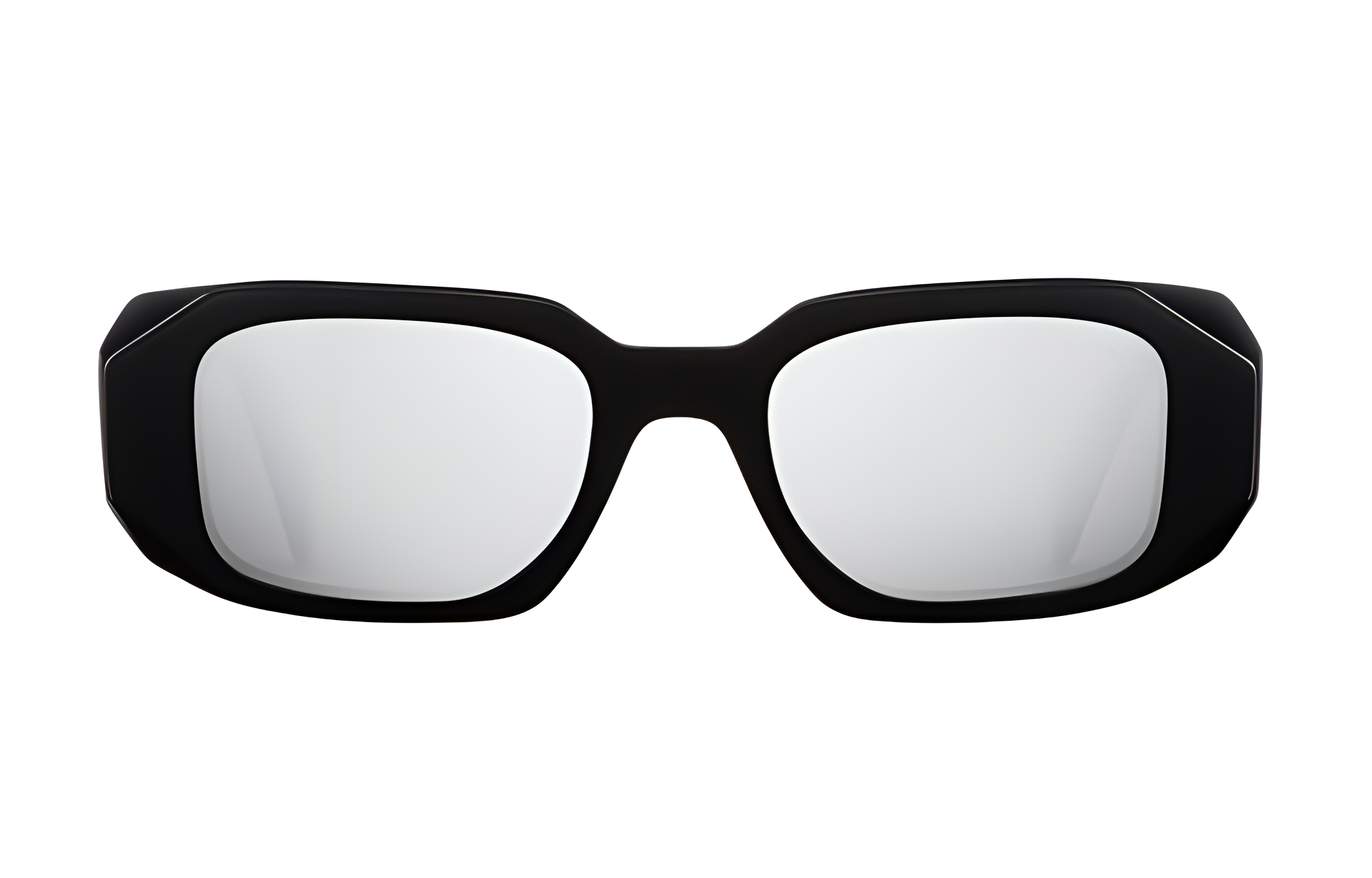 PRADA Acetate Square Sunglasses Unisex Black
