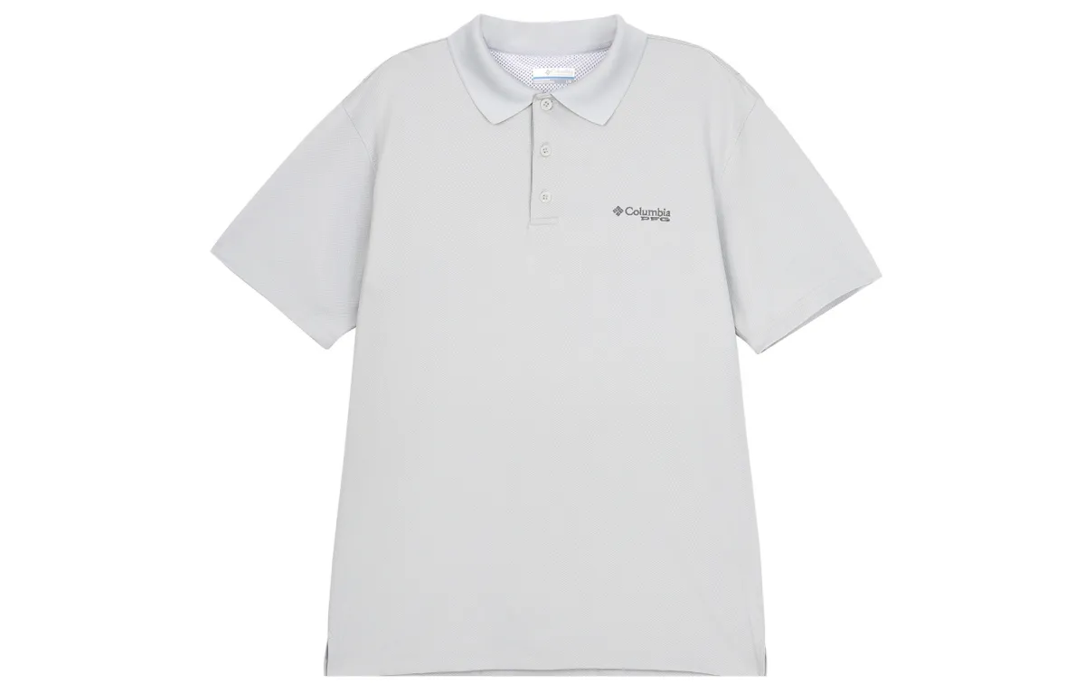 Columbia Polo Shirt Men's Gray Blue
