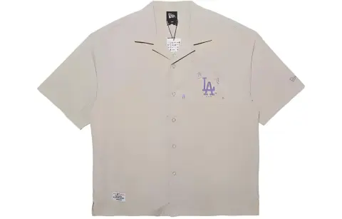 New Era Shirts Unisex White Cuban Collar Moderate Shirt