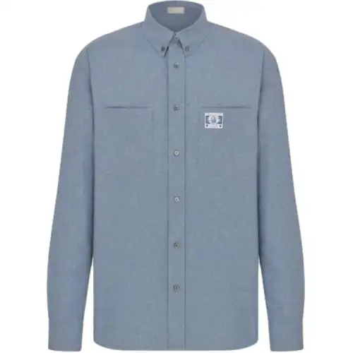 DIOR Shirts Men's Blue Lapel Moderate Other