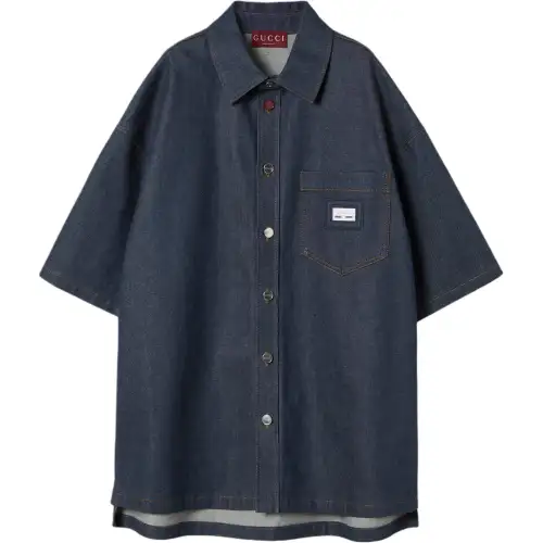 GUCCI SS25 Shirt Men's Dark Blue
