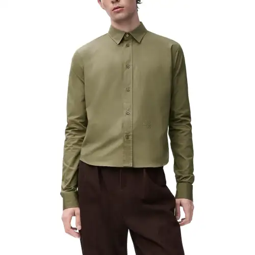 LOEWE SS25 Shirt Men's Khaki Green