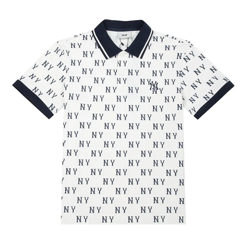 MLB Monogram NEW YORK YANKEES SS25 Polo Shirt Unisex Ivory