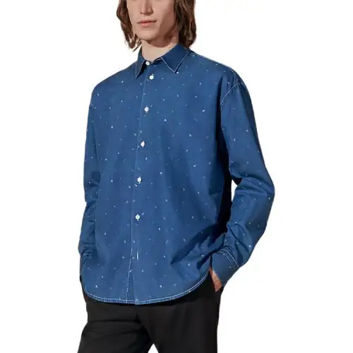 HERMES Shirt Men's Washed Indigo
