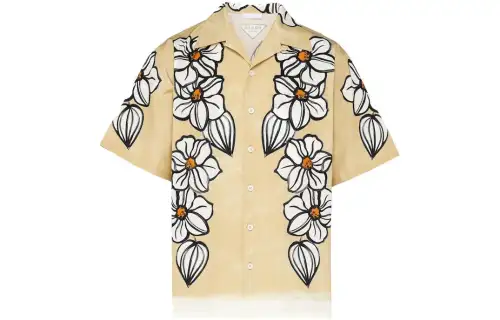 PRADA Shirts Men's Apricot Lapel