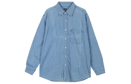 UNIQLO Shirts Unisex Pink/Blue Pointed Collar Moderate Other