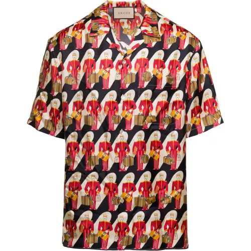 GUCCI Graphic Printed Short-Sleeve Shirt