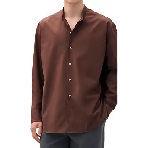 HERMES Shirts Men's Brown Moderate